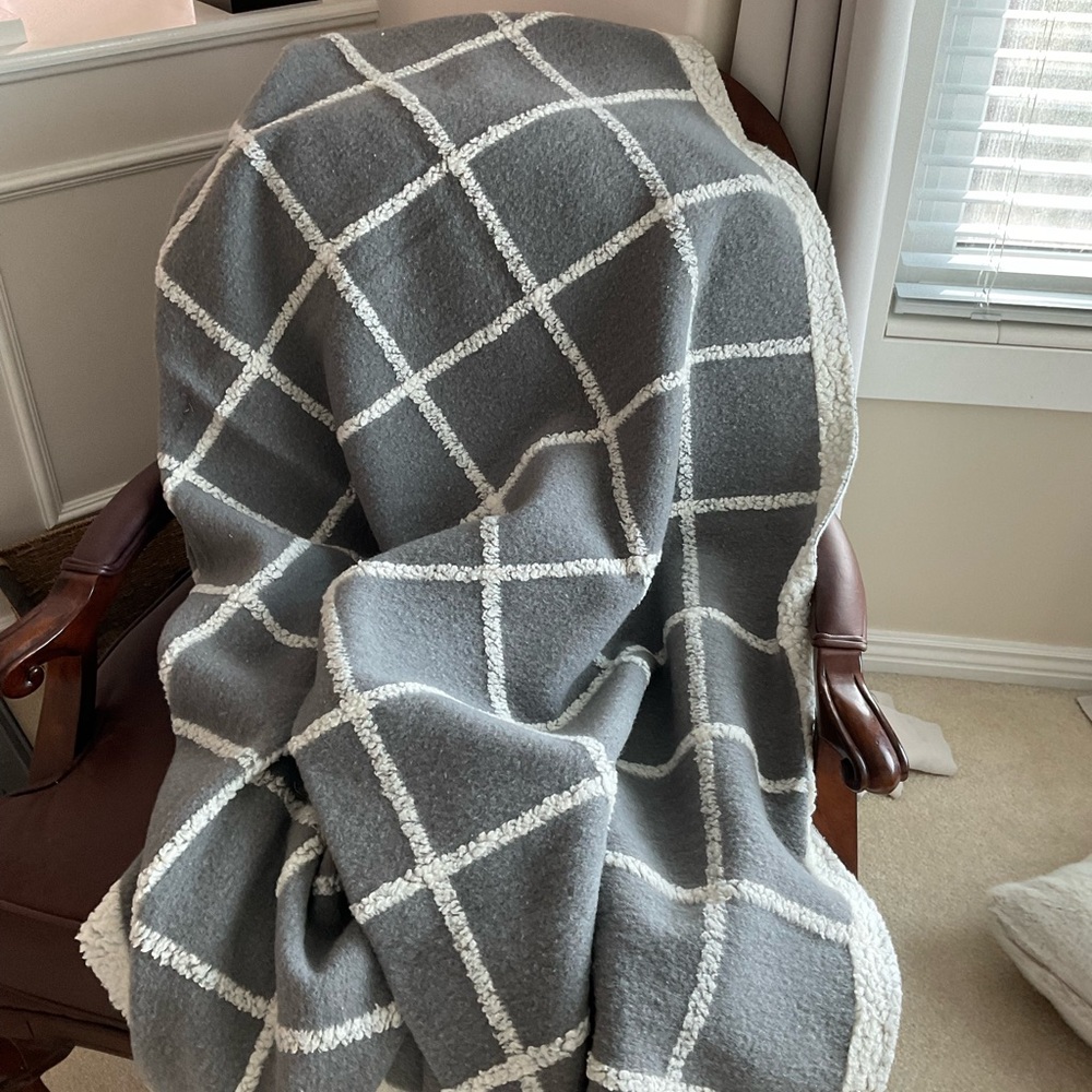 Home decor soft wool throw blanket